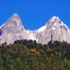 Mount Ushba - two peaks